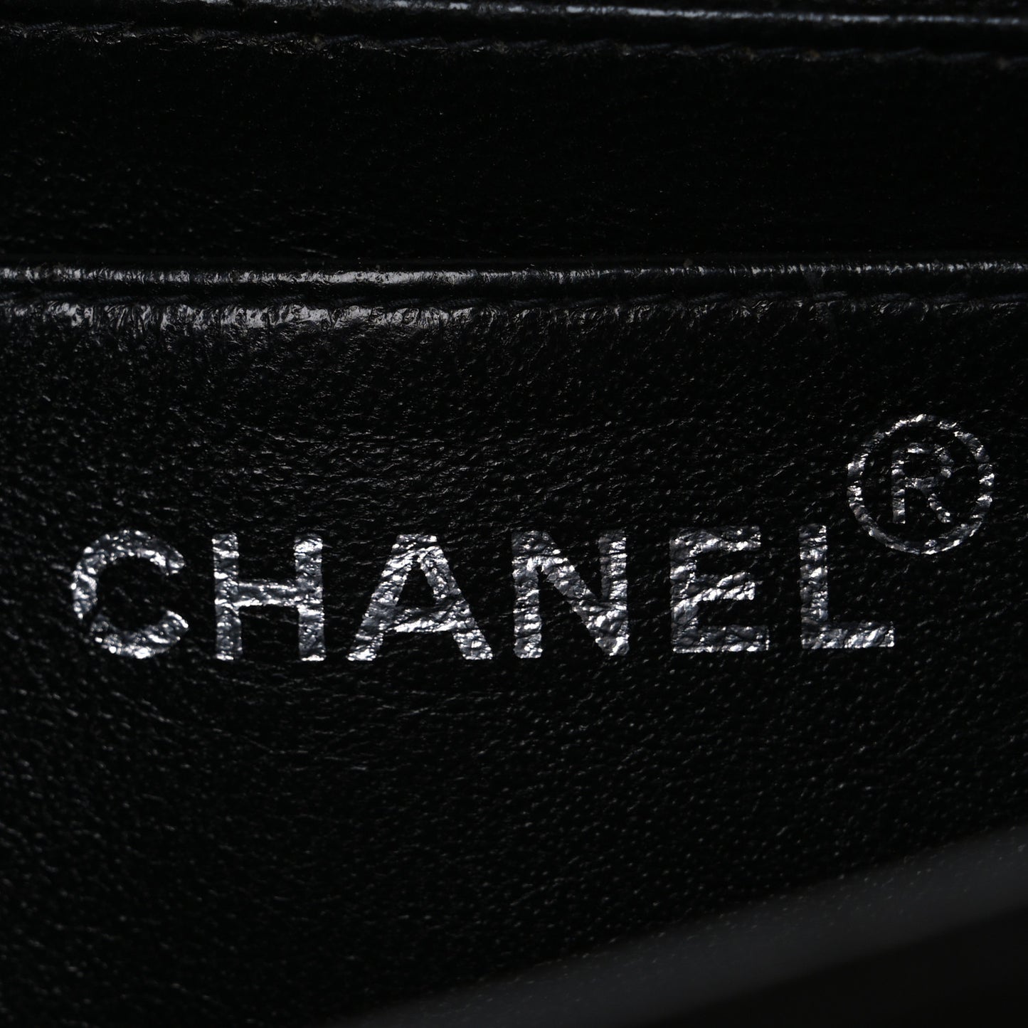 Canvas Quilted Letter Printed Flap Black