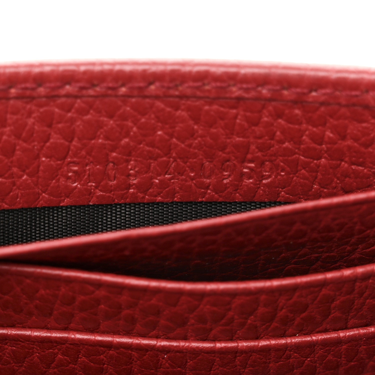 Gucci Dollar Calfskin Interlocking G Chain Wallet Red 7 of 10