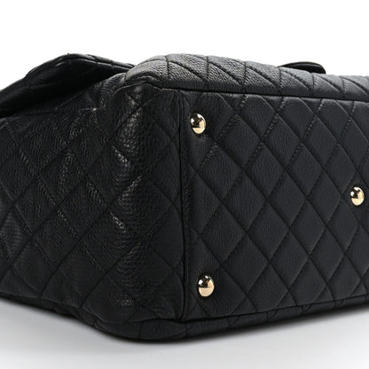 Chanel Calfskin Quilted XXL Travel Flap Bag Black 8 of 9