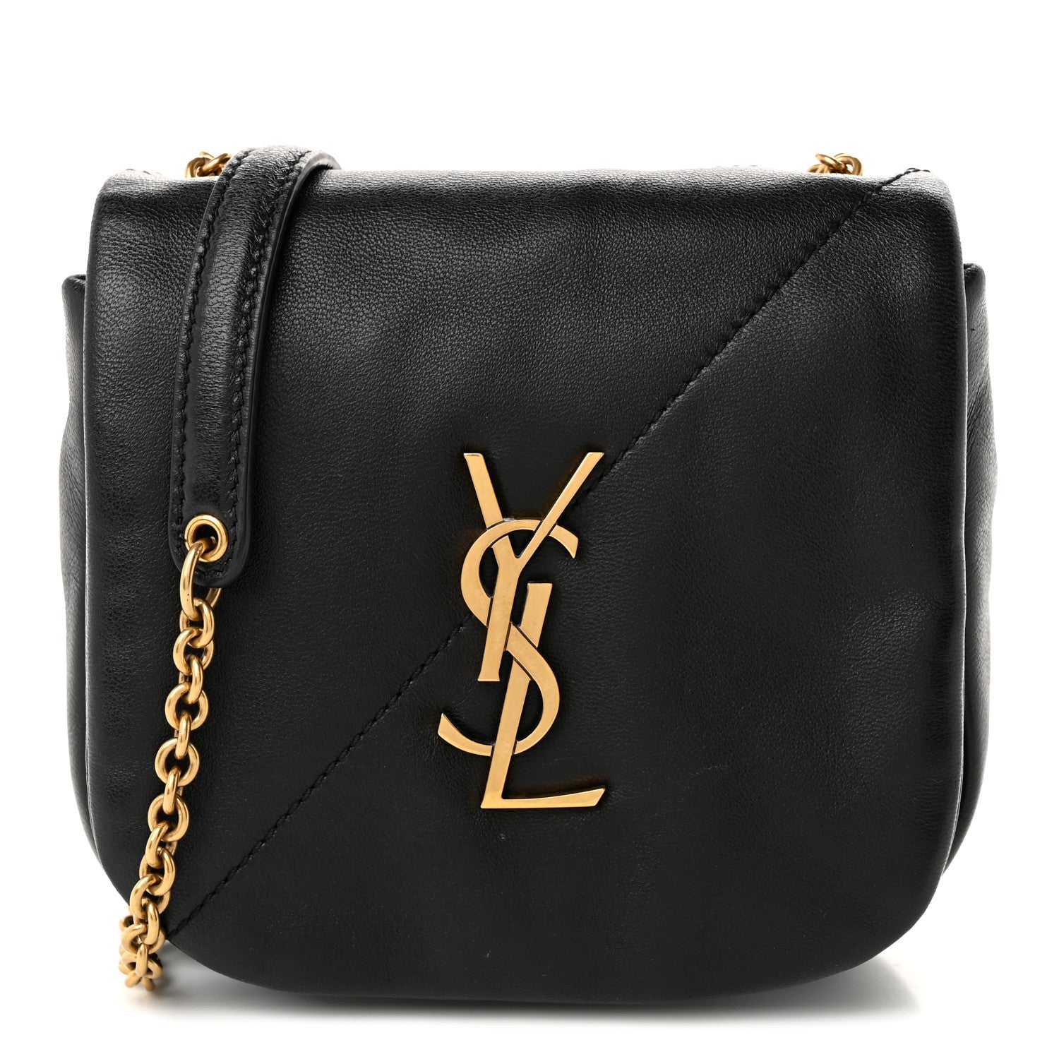 Saint Laurent Lambskin Patchwork Monogram Nano Jamie 4.3 Black 1 of 10