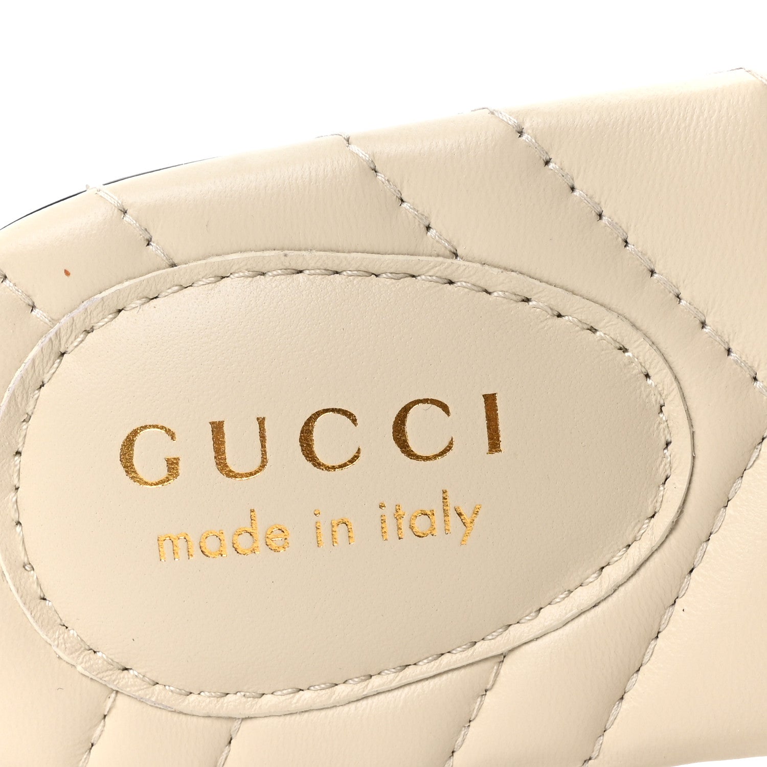 Gucci Nappa Matelasse GG Marmont Flat Slide Sandals 36.5 New Ivoire 8 of 10