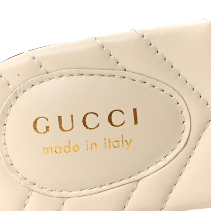 Gucci Nappa Matelasse GG Marmont Flat Slide Sandals 36.5 New Ivoire 8 of 10