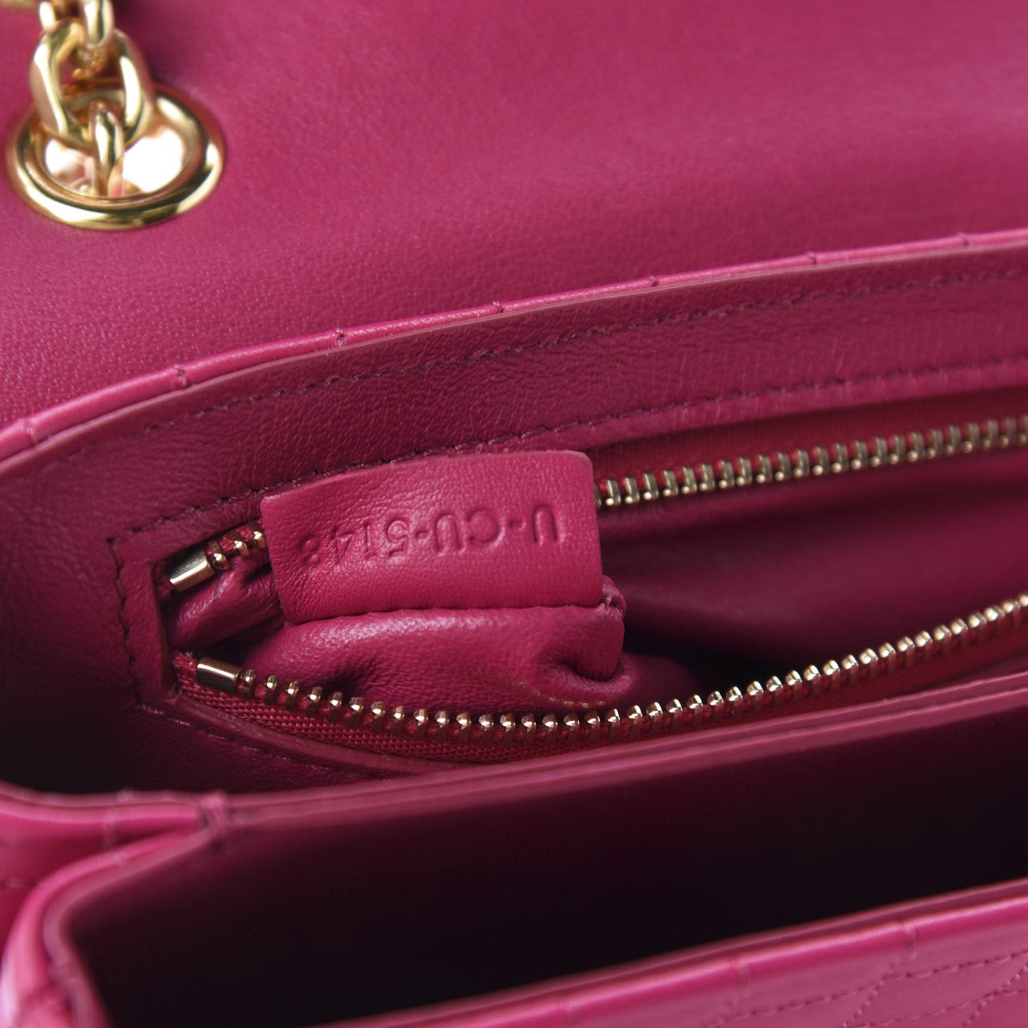 Calfskin Quilted Medium C Bag Pink