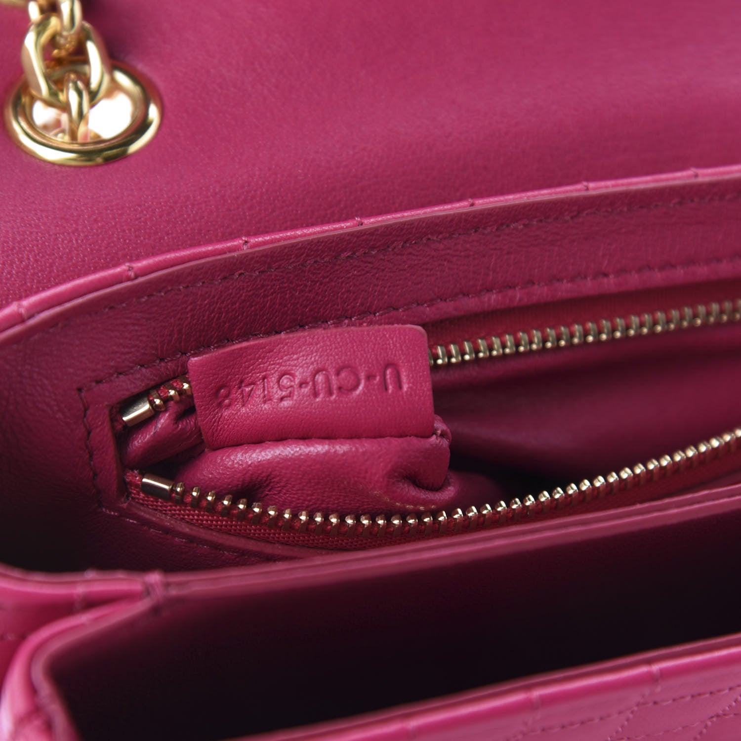 Celine Calfskin Quilted Medium C Bag Pink 10 of 11