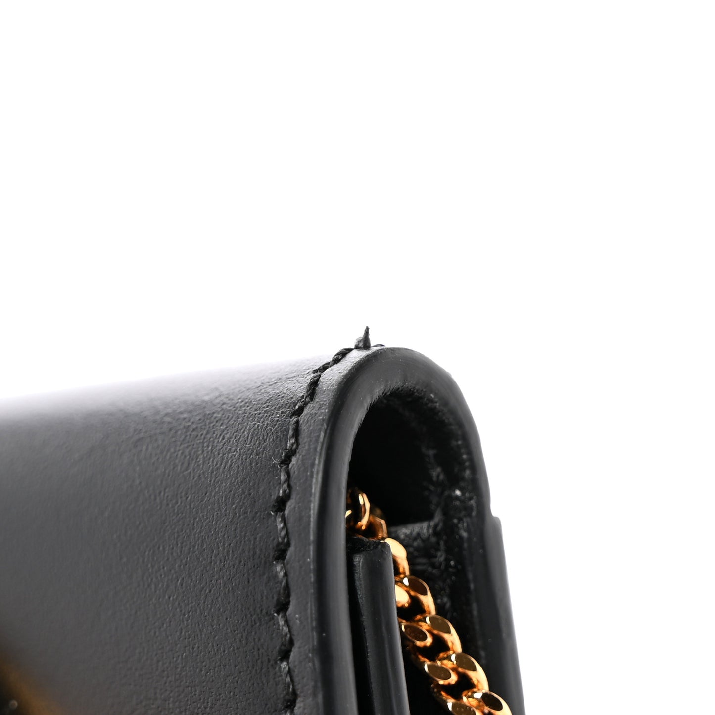 Calfskin TB Mini Jody Chain Card Case Black