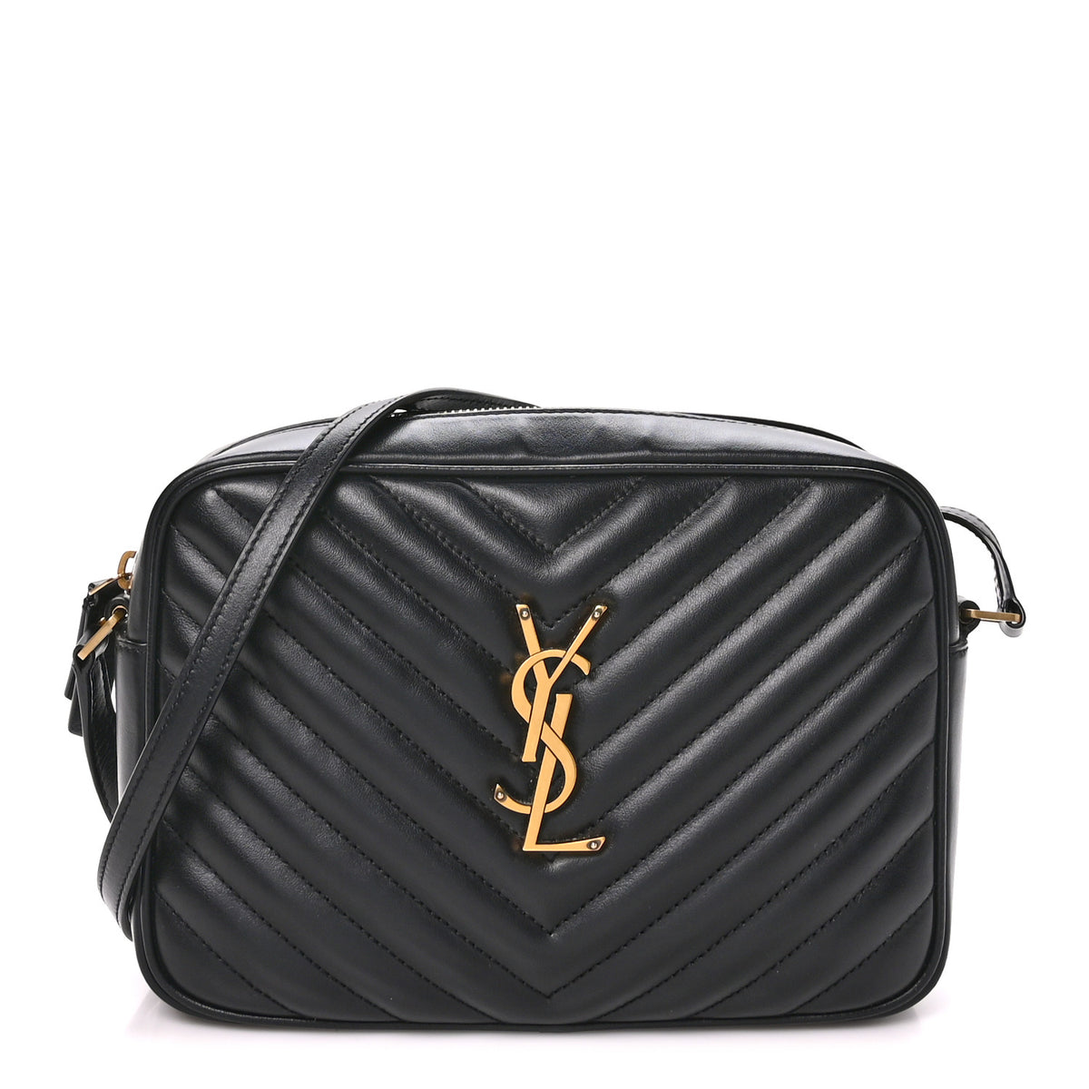 Saint Laurent Calfskin Matelasse Monogram Lou Camera Bag Black 1 of 10