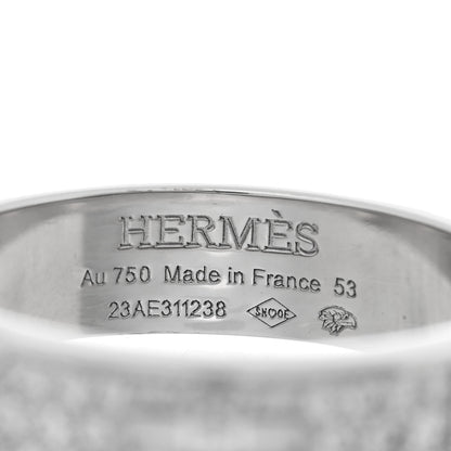 Hermes 18K White Gold Diamond Kelly Ring 53 6.5 4 of 5