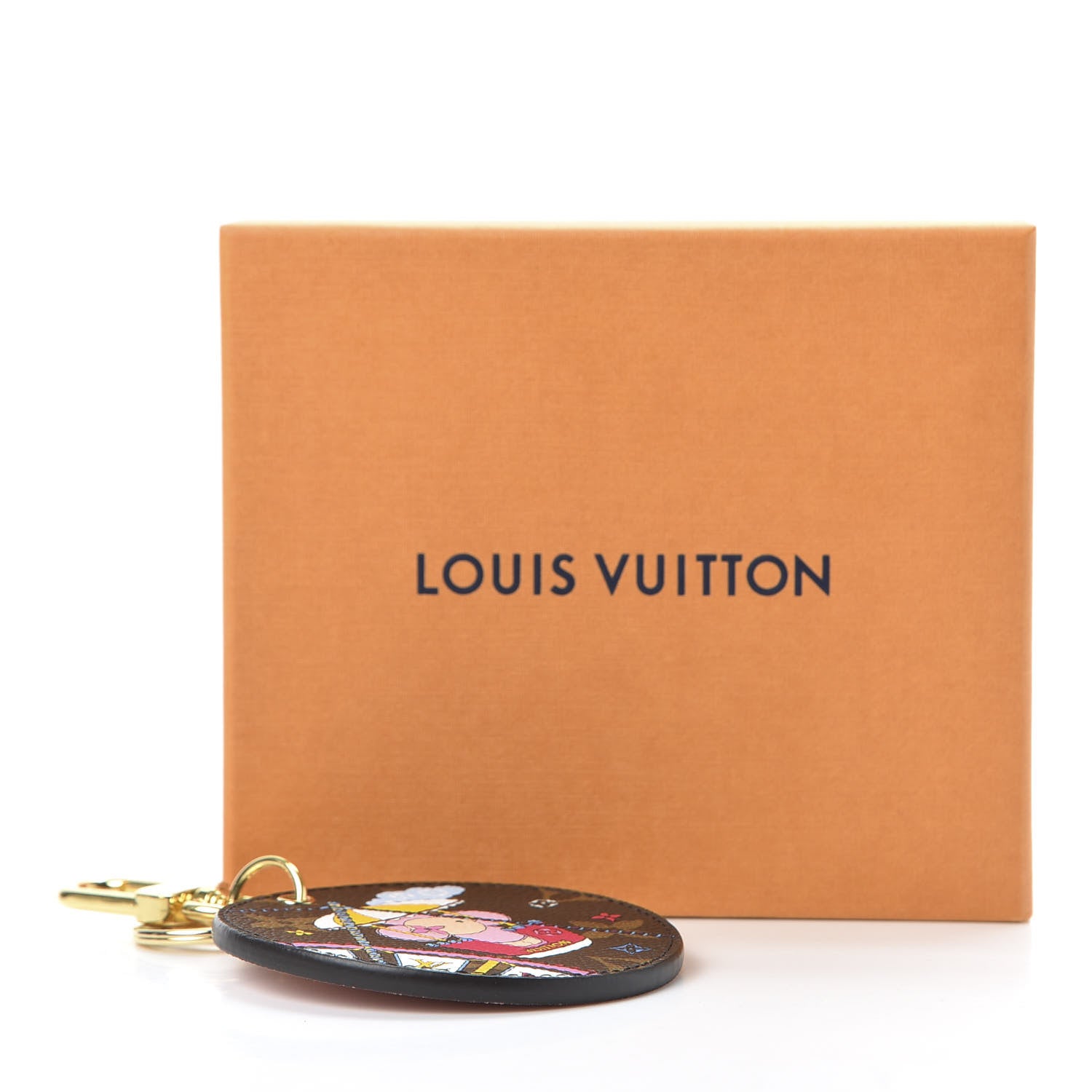 Louis Vuitton Monogram 2020 Christmas Animation Big Wheel Bag Charm Key Ring Rose Ballerine 6 of 6