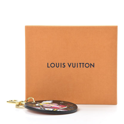 Louis Vuitton Monogram 2020 Christmas Animation Big Wheel Bag Charm Key Ring Rose Ballerine 6 of 6