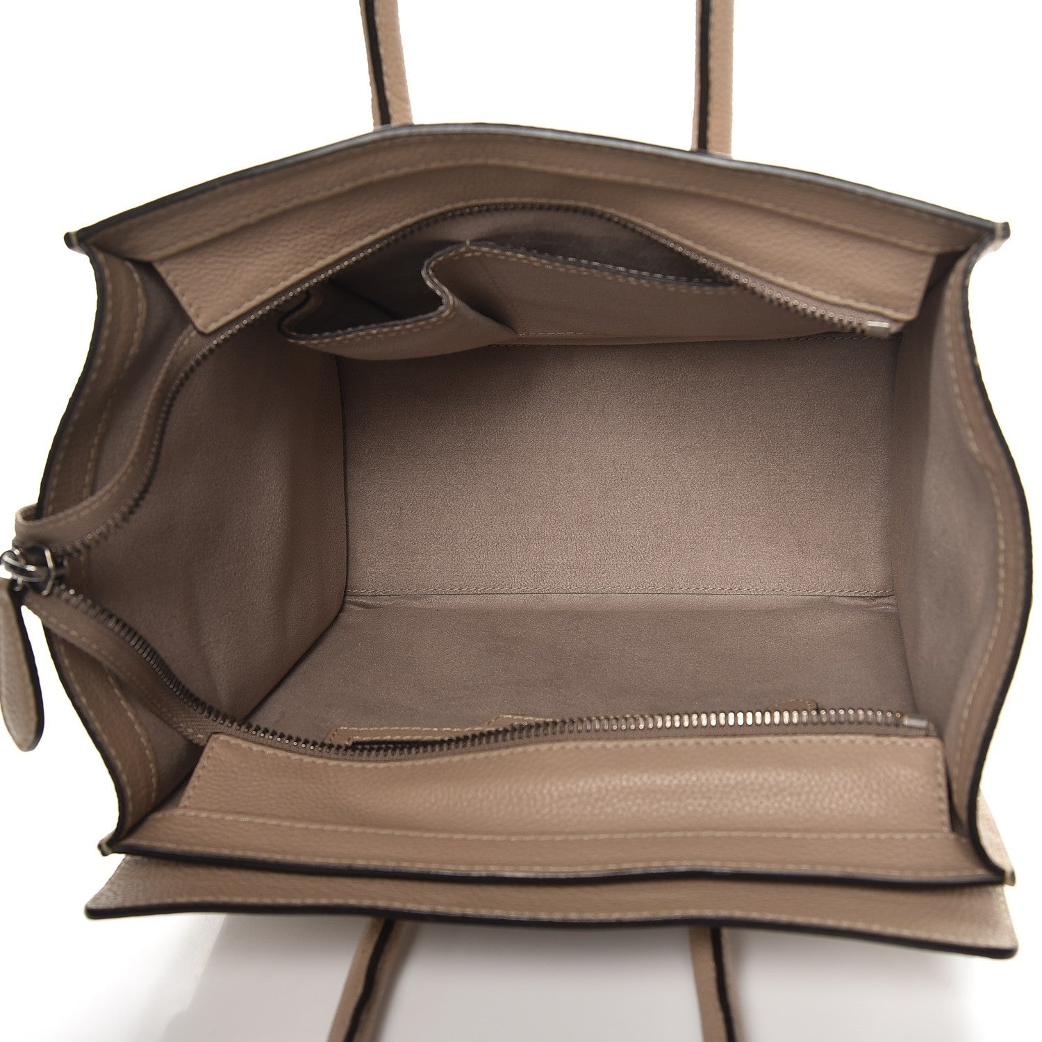 Celine Drummed Calfskin Micro Luggage Dune 5 of 9