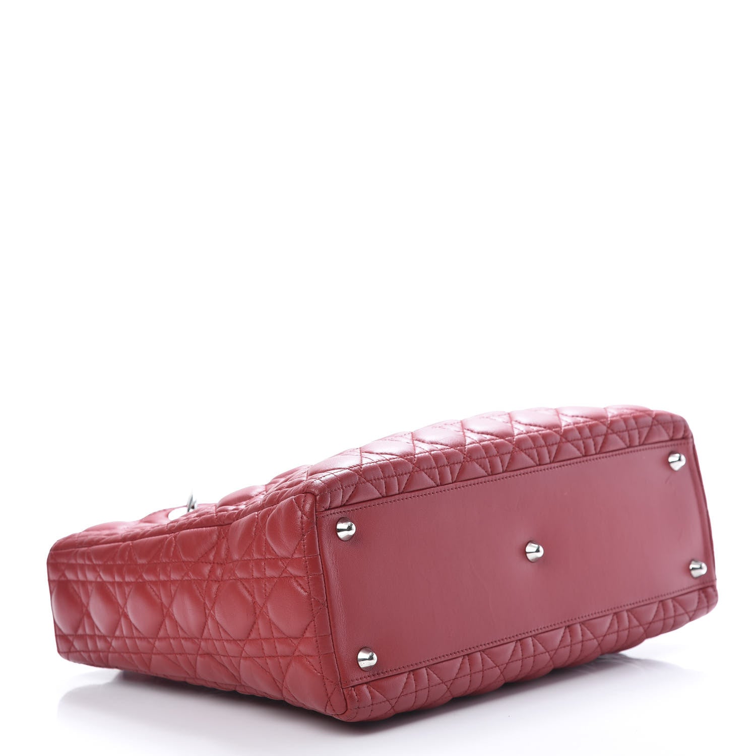 Christian Dior Lambskin Cannage Large Lady Dior Red 3 of 13