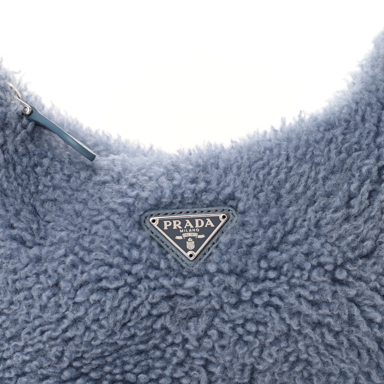 Prada Shearling Mini Re-Edition 2000 Bag Pervinca 7 of 9
