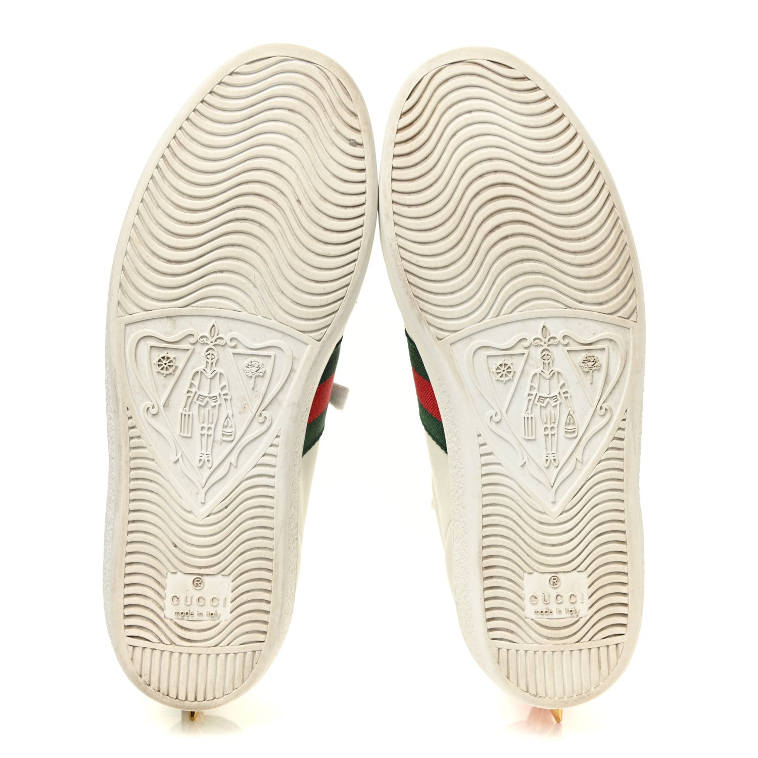 Gucci Calfskin Web Pearl Studded Womens Ace Sneakers 35 White 6 of 16