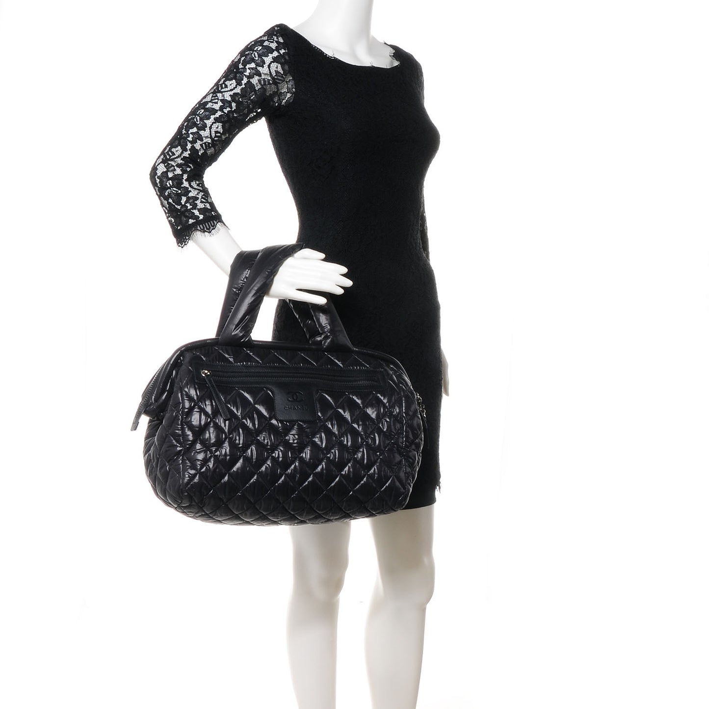 Nylon Coco Cocoon Bowling Bag Black