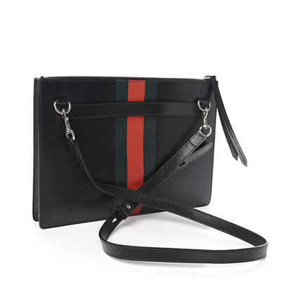 Gucci Calfskin Kingsnake Print Messenger Black 3 of 14