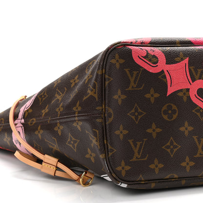 Louis Vuitton Monogram Bay Neverfull MM Rose Ballerine Poppy 6 of 11