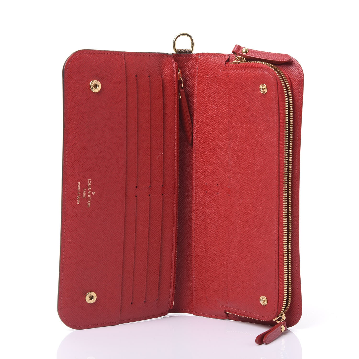 Louis Vuitton Damier Ebene Insolite Wallet Red 4 of 9