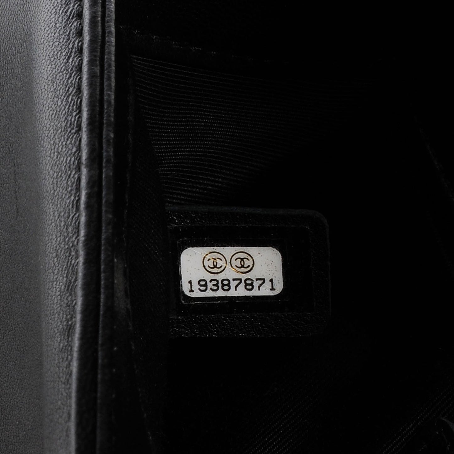 Lambskin Quilted Small Boy Flap Black