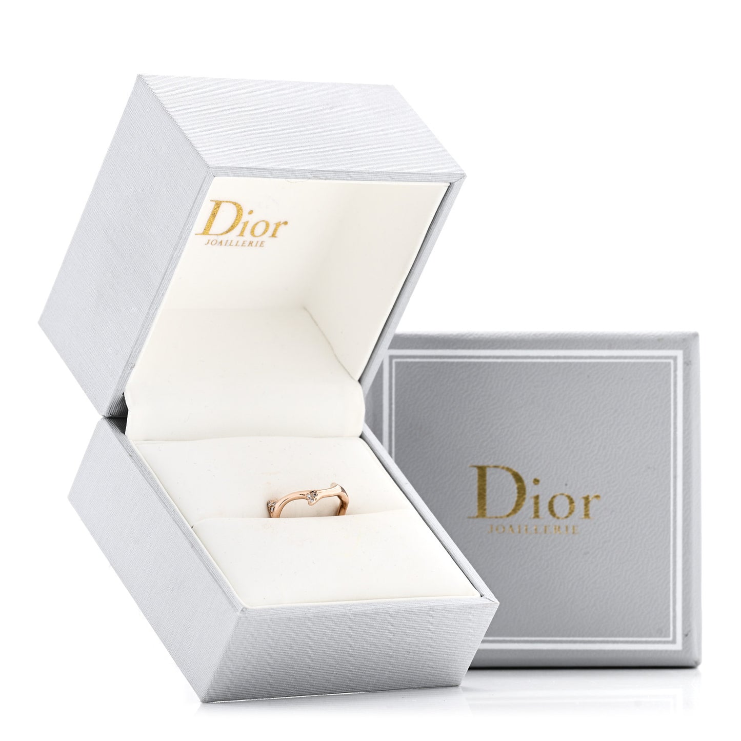 18K Rose Gold Diamond Bois de Rose Ring 47 4.25