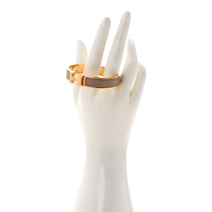 Hermes Enamel Narrow Clic Clac H Bracelet PM Marron Glace 2 of 5