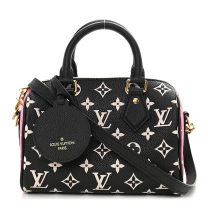 Louis Vuitton Empreinte Monogram Spring in the City Speedy Bandouliere 20 Black White Pink 1 of 8