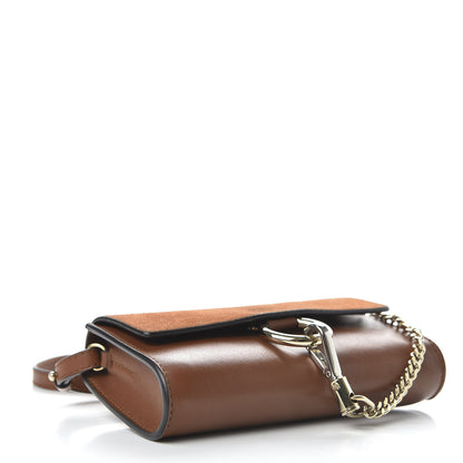 Chloe Suede Calfskin Mini Faye Shoulder Bag Tobacco 4 of 10