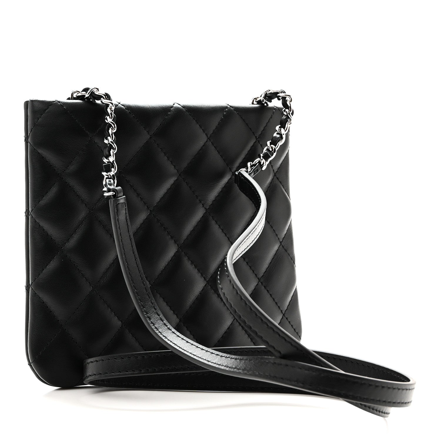 Chanel Lambskin Quilted Uniform Crossbody Bag Black 3 of 10