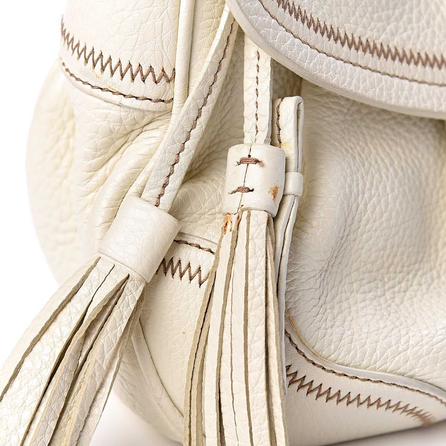 Prada Vitello Daino Pushlock Flap Shoulder Bag Bianco 7 of 21