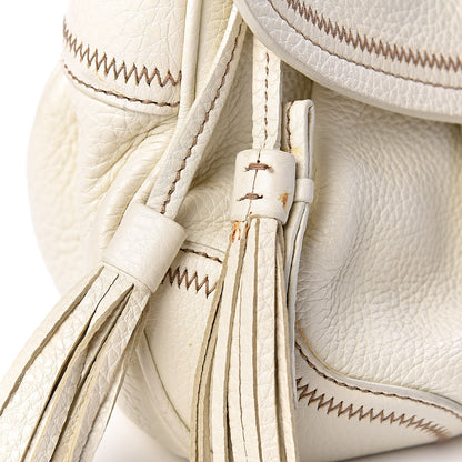 Prada Vitello Daino Pushlock Flap Shoulder Bag Bianco 7 of 21