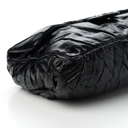 Chanel Glazed Calfskin Twisted Maxi Flap Black 6 of 10