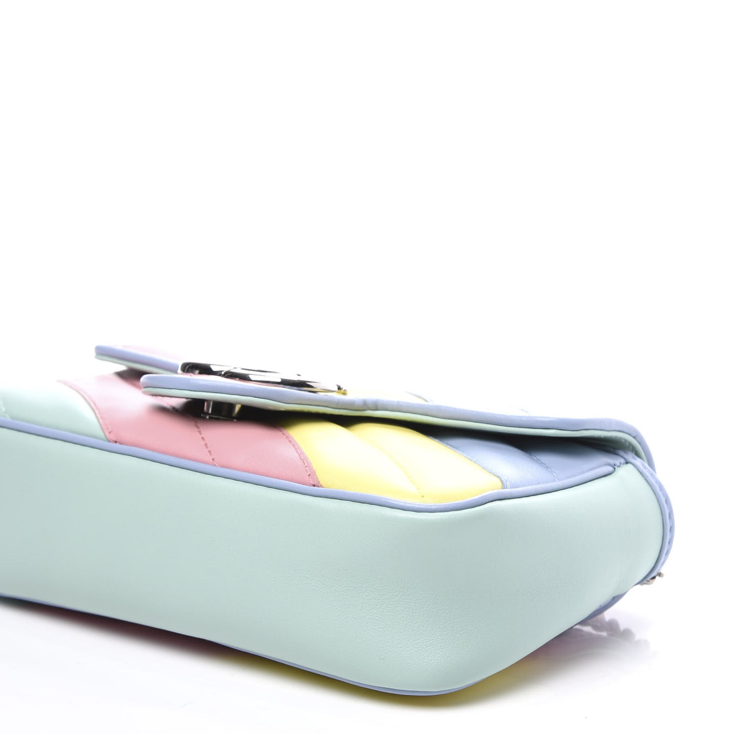 Calfskin Matelasse Diagonal Super Mini GG Marmont Shoulder Bag Multicolor Pastel