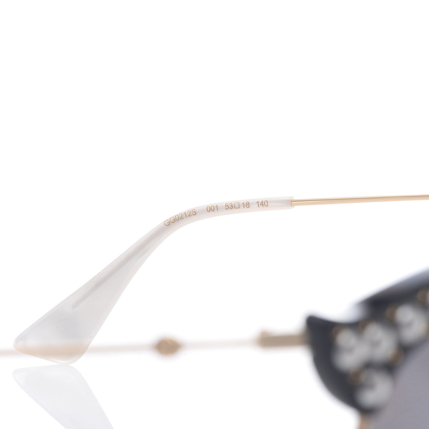 Gucci Pearl Cat Eye Sunglasses GG0212S Black 5 of 7