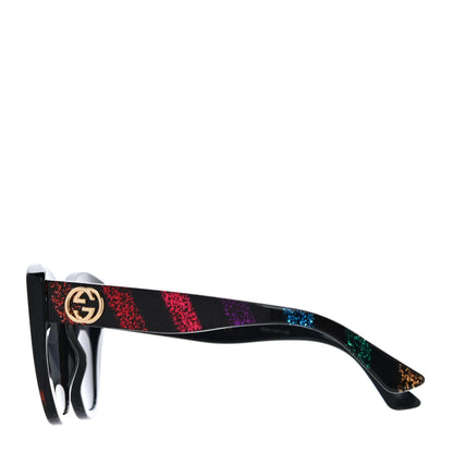 Gucci Acetate Glitter Sunglasses GG0327S Black 2 of 7