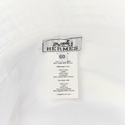 Hermes Cotton Bucket Hat White 8 of 9
