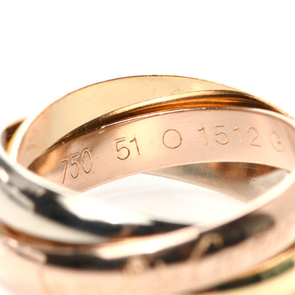 Cartier 18K Pink Yellow White Gold Classic Les Must De Cartier Trinity Ring 51 5.75 4 of 4