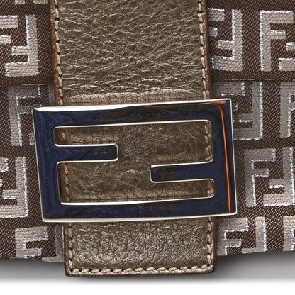 Fendi Metallic Zucchino Vitello Mama Baguette Caffe Argilla Canna di Fucile 13 of 14