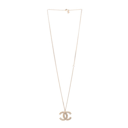 Chanel Pearl CC Pendant Necklace Gold 3 of 4