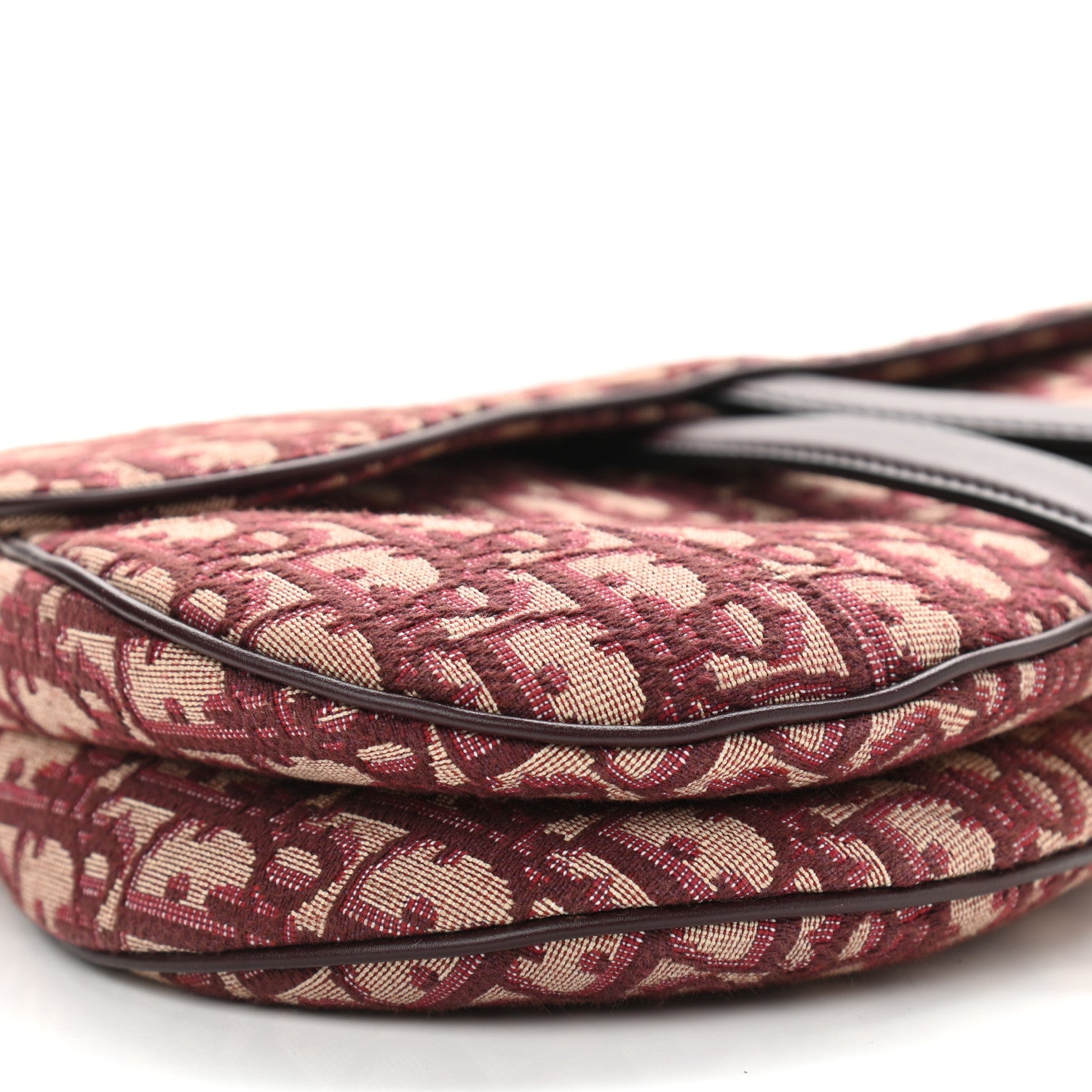 Christian Dior Oblique Saddle Bag Burgundy 5 of 13