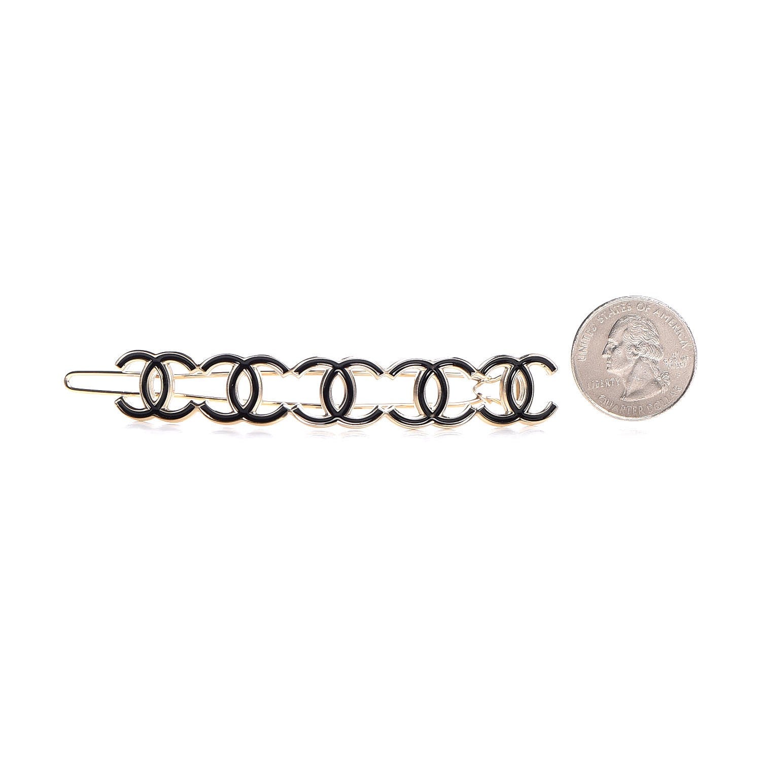 Chanel Metal CC Hair Clip Barrette Gold 2 of 6
