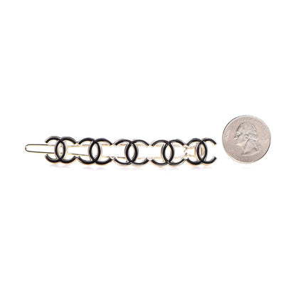 Chanel Metal CC Hair Clip Barrette Gold 2 of 6