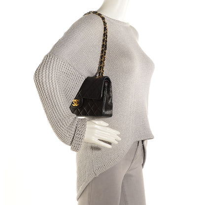 Chanel Lambskin Quilted Medium Double Flap Black 2 of 9