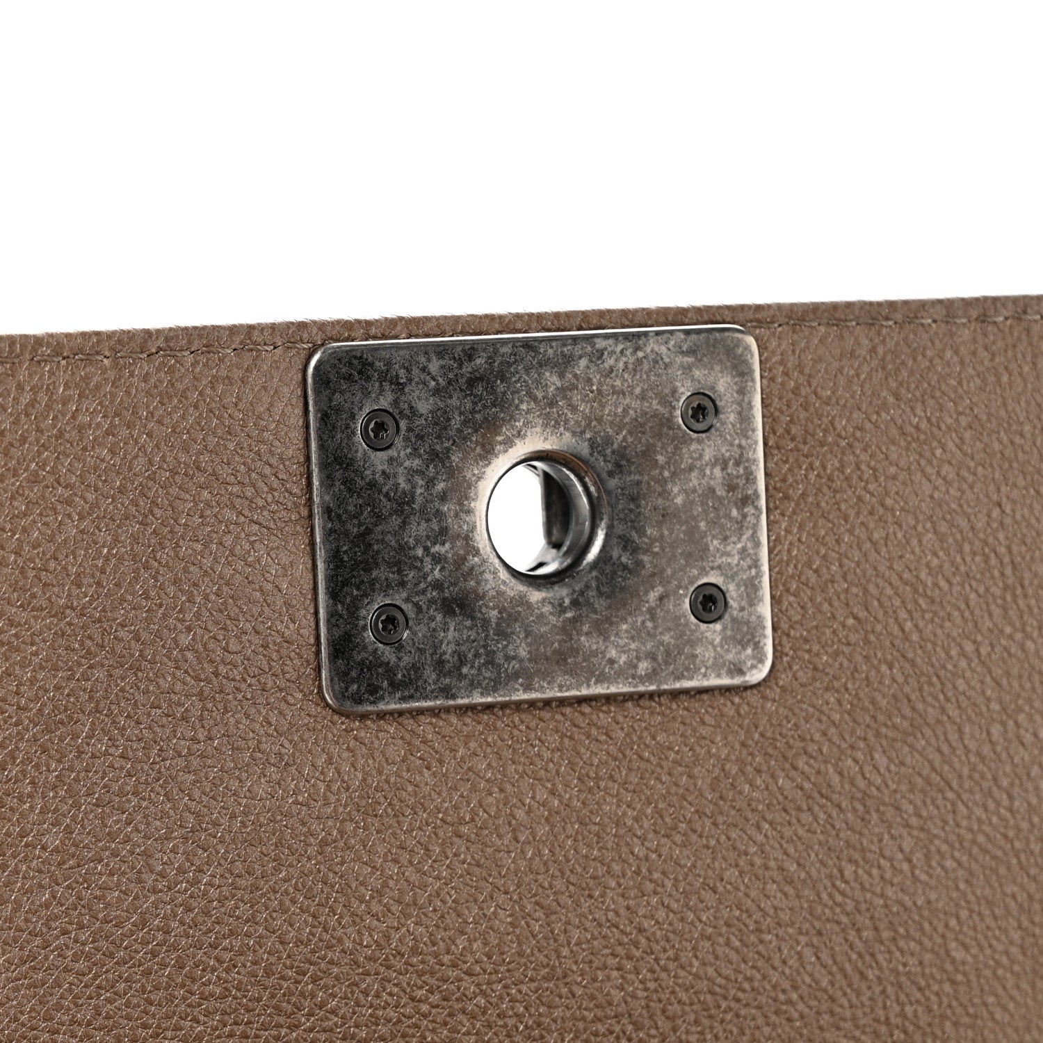 Chanel Metallic Calfskin Quilted Small Boy Flap Taupe 11 of 11