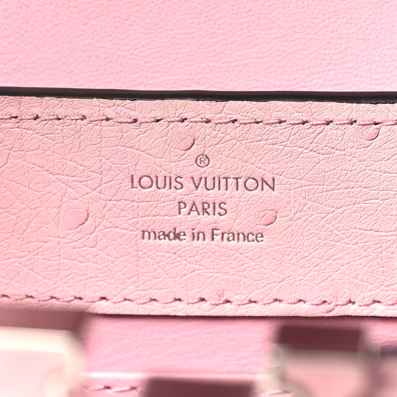 Louis Vuitton Ostrich Capucines Mini Pink 6 of 10