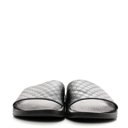 Gucci Microguccissima Slide Sandals 36 Black 3 of 10