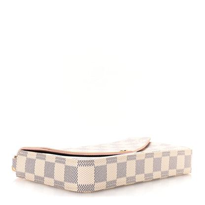 Louis Vuitton Damier Azur Pochette Felicie Chain Wallet Rose Ballerine 5 of 11