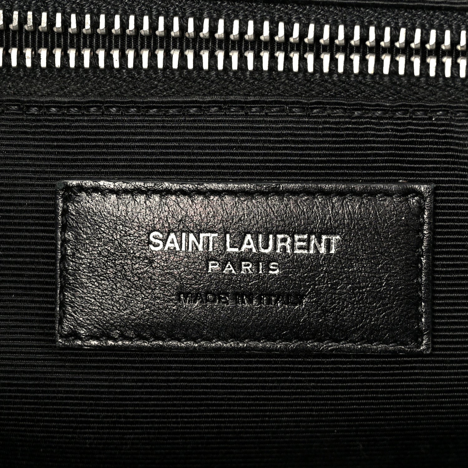 Saint Laurent Smooth Calfskin Matelasse Chevron Large Monogram Satchel Black 5 of 10