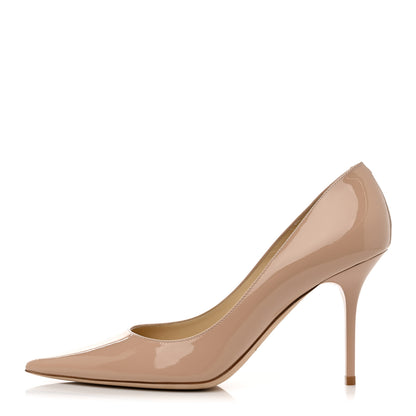 Jimmy Choo Patent Agnes 85 Pumps 38.5 Nude 1 of 9