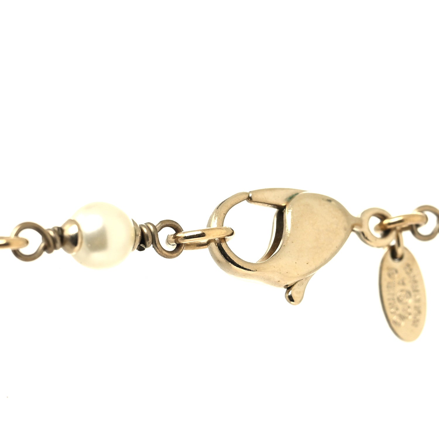 Chanel Graduated Pearl CC Long Necklace Gold 4 of 5