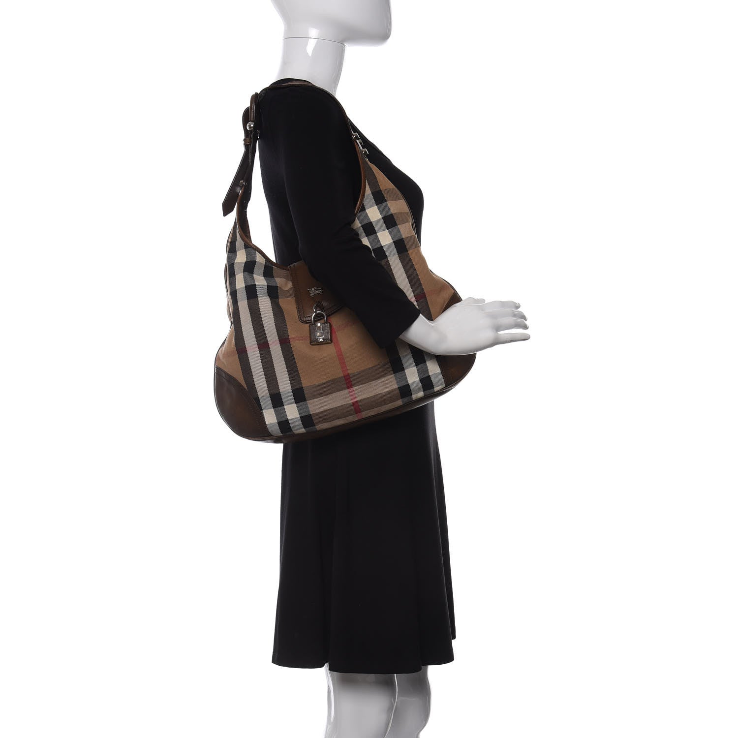 Burberry House Check Brook Hobo Brown 2 of 11