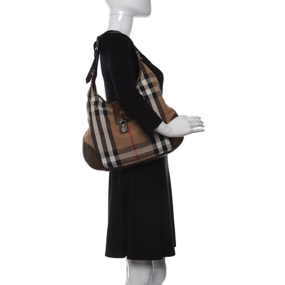 Burberry House Check Brook Hobo Brown 2 of 11